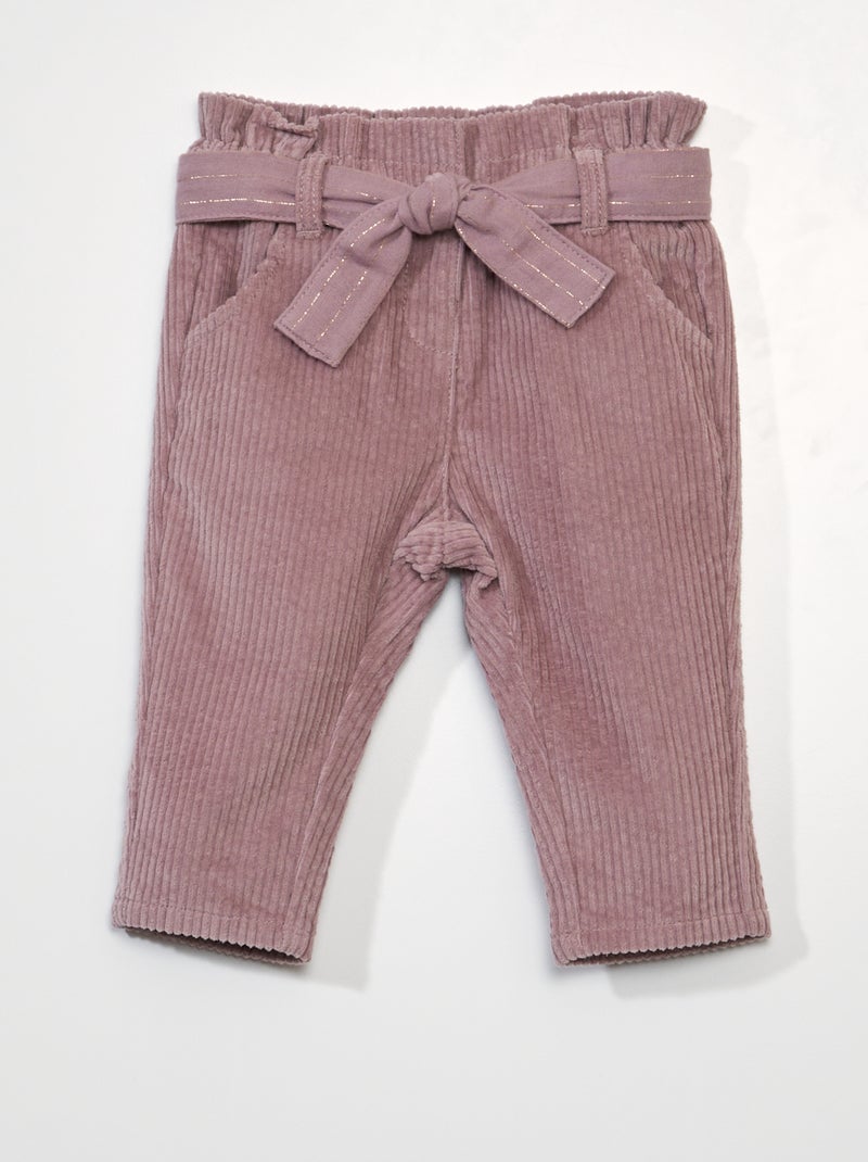 Broek van corduroy ROSE - Kiabi