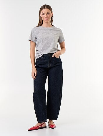 Broek van denim met wijde barrel fit