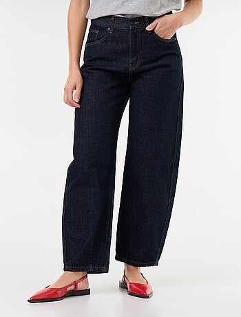 Broek van denim met wijde barrel fit