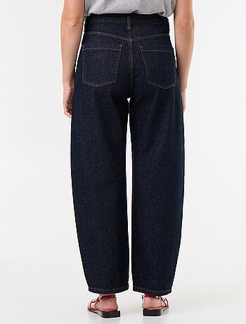 Broek van denim met wijde barrel fit