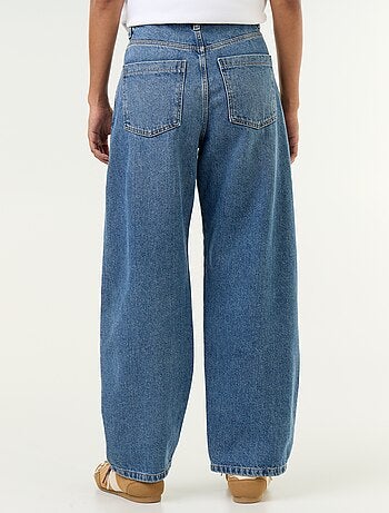 Broek van denim met wijde barrel fit