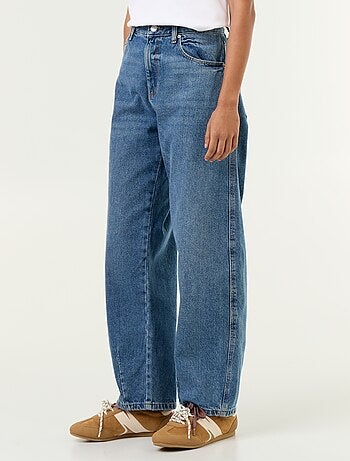 Broek van denim met wijde barrel fit