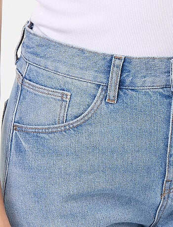 Broek van denim met wijde barrel fit