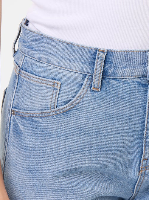 Broek van denim met wijde barrel fit - Kiabi