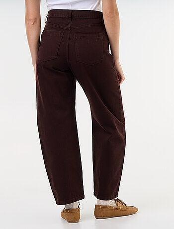Broek van denim met wijde barrel fit