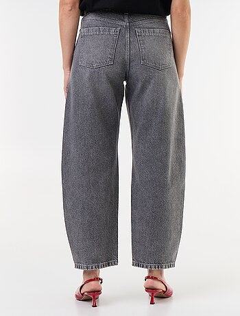 Broek van denim met wijde barrel fit