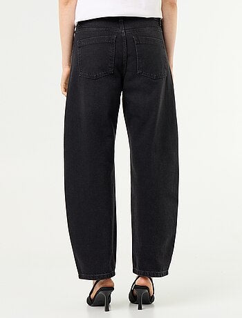 Broek van denim met wijde barrel fit