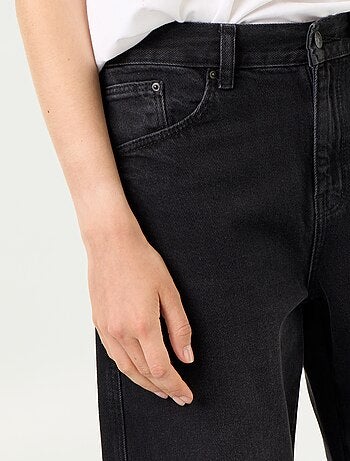 Broek van denim met wijde barrel fit