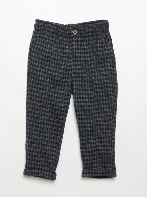 Broek van geruwde flanel - Kiabi