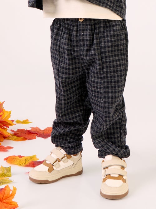 Broek van geruwde flanel - Kiabi