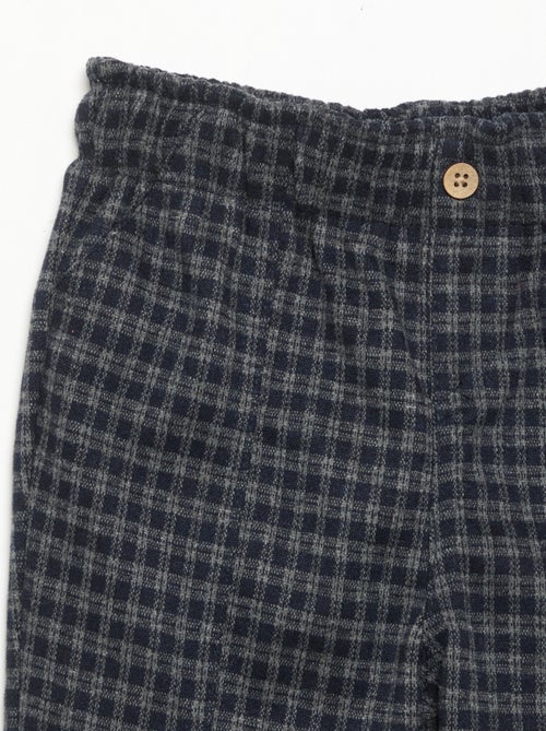 Broek van geruwde flanel - Kiabi