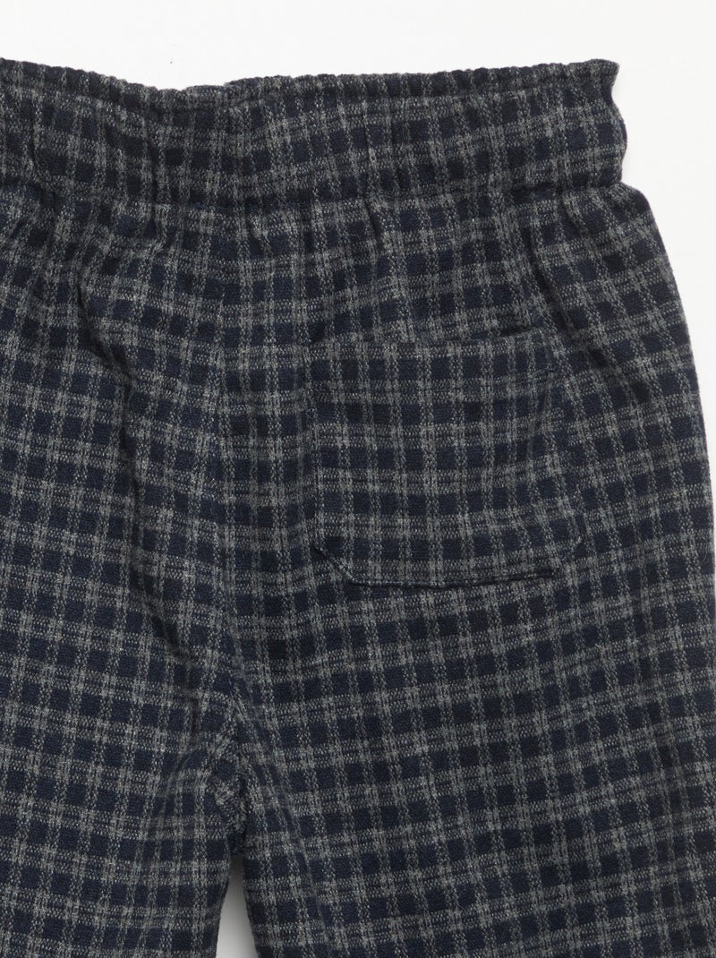 Broek van geruwde flanel Blauw - Kiabi
