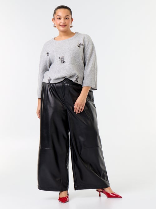 Broek van imitatieleer - Kiabi
