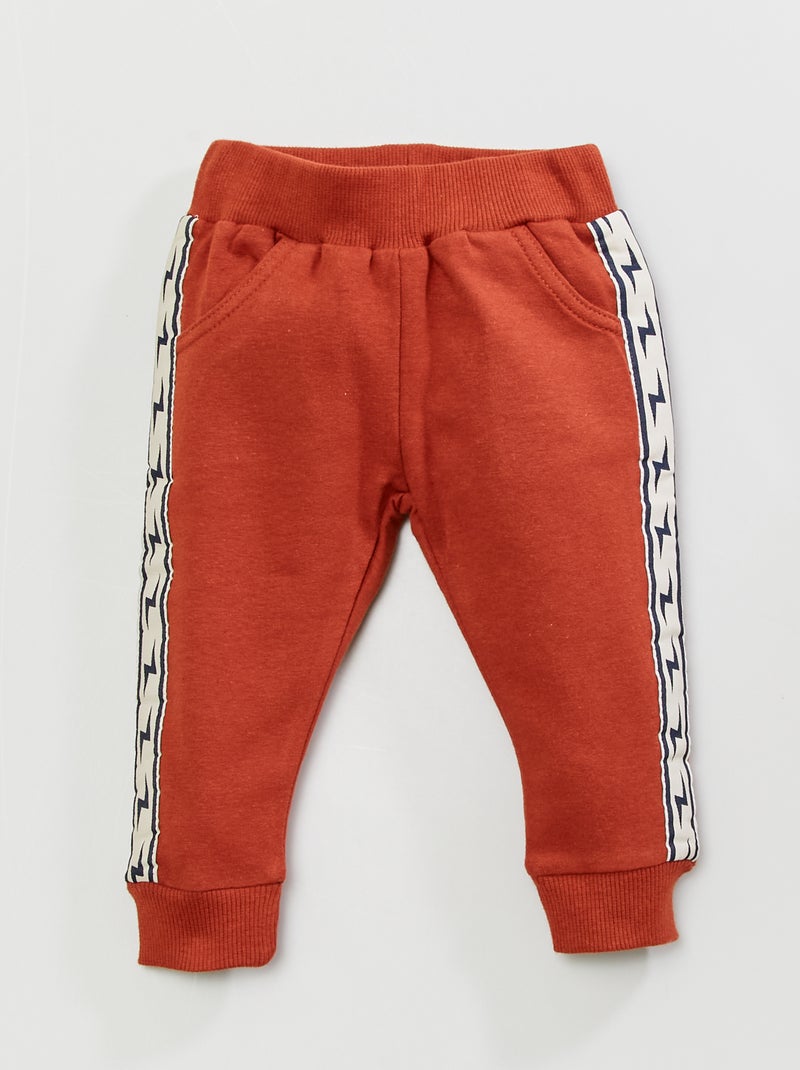 Broek van joggingstof rode baksteen - Kiabi