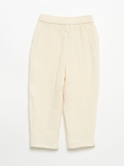 Broek van katoenen gaas - Kiabi Broek van katoenen gaas - Kiabi