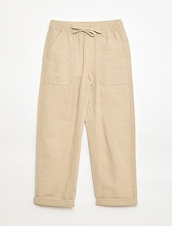 Broek van linnenmix