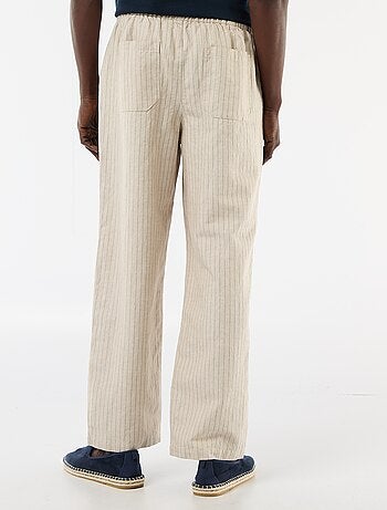 Broek van linnenmix
