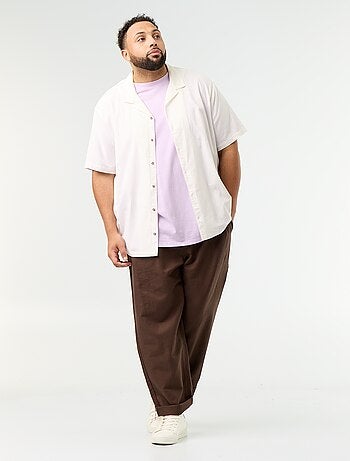 Broek van linnenmix