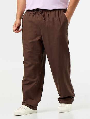 Broek van linnenmix
