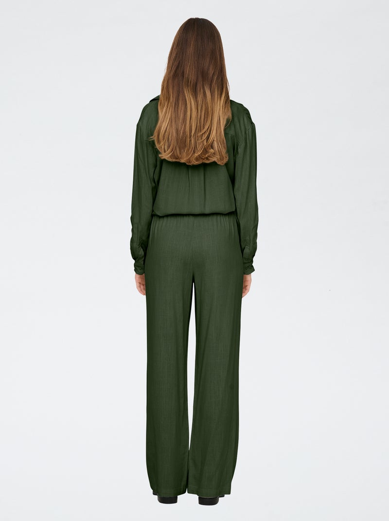 Broek van linnenmix 'JDY' KAKI - Kiabi
