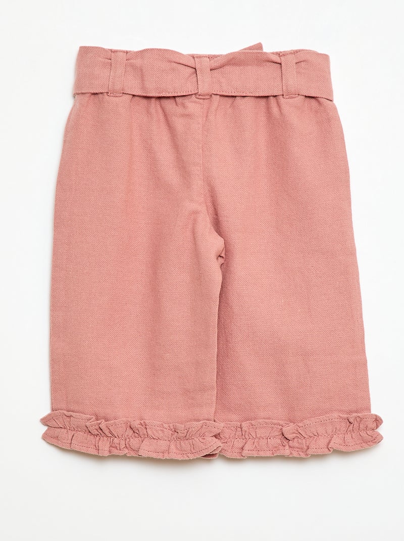 Broek van linnenmix Rose - Kiabi