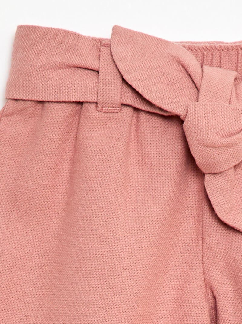 Broek van linnenmix Rose - Kiabi