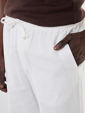 Broek van linnenmix