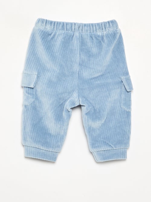 Broek van ribfluweel met cargozakken - Kiabi