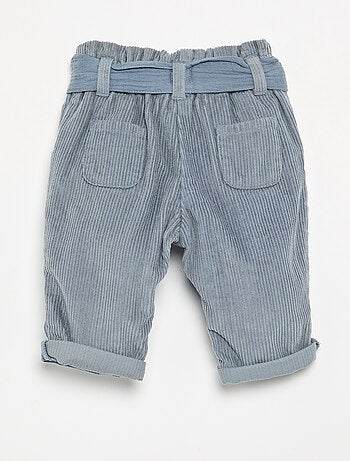 Broek van ribfluweel met inbegrepen riem