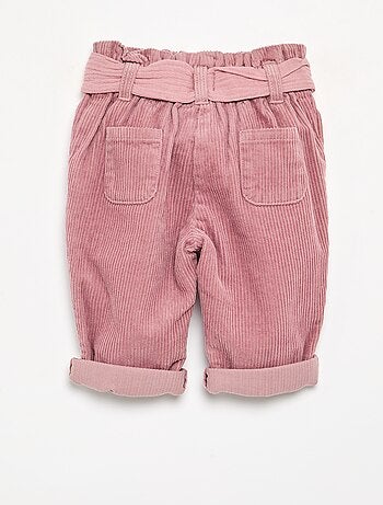 Broek van ribfluweel met inbegrepen riem