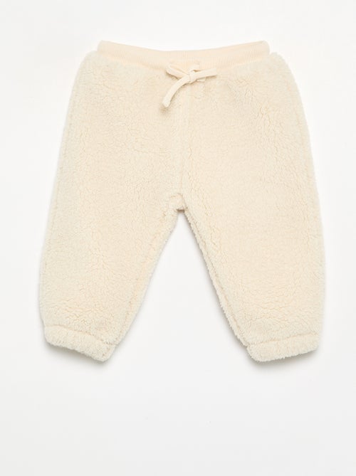 Broek van stof met schapenvachteffect - Kiabi Broek van stof met schapenvachteffect - Kiabi