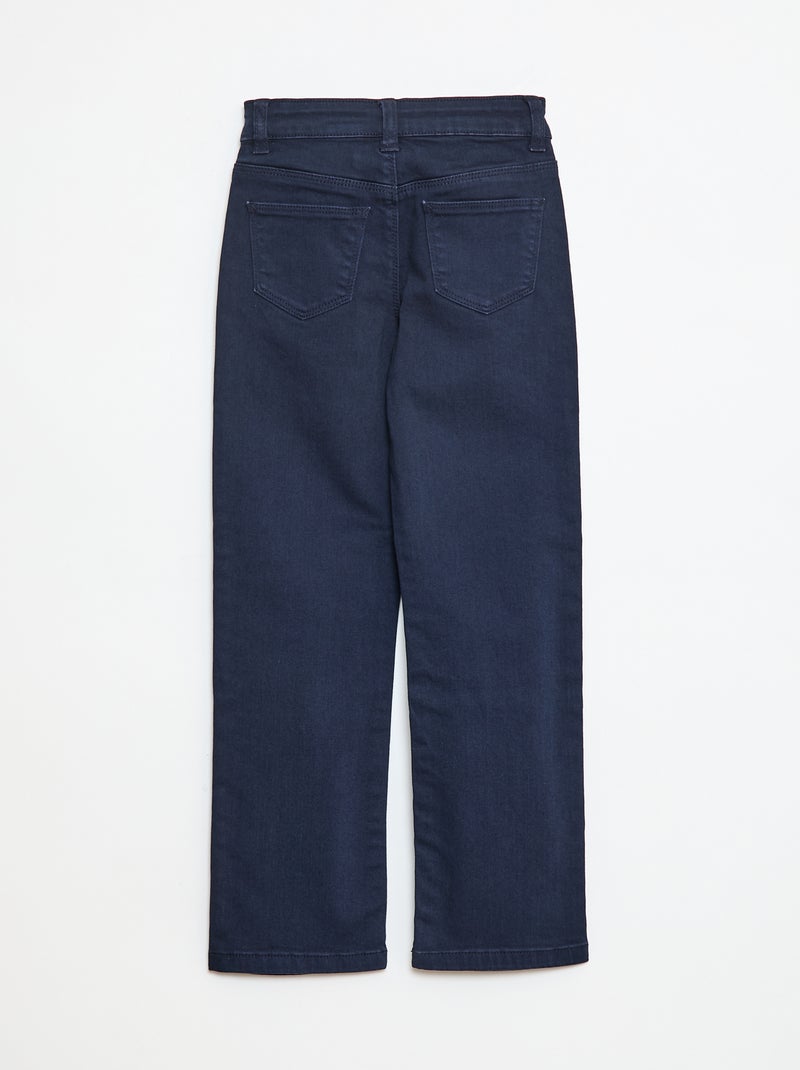 Broek van twill met drukknoopsluiting Blauw - Kiabi