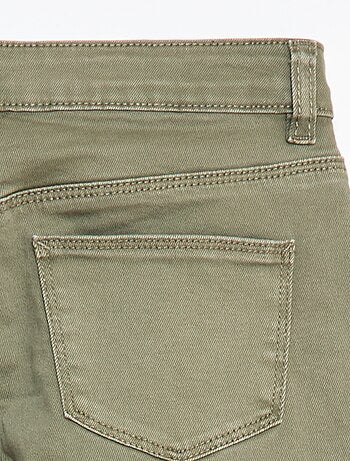 Broek van twill met drukknoopsluiting Comfortabel model