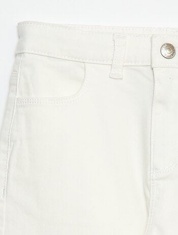 Broek van twill met drukknoopsluiting Comfortabel model