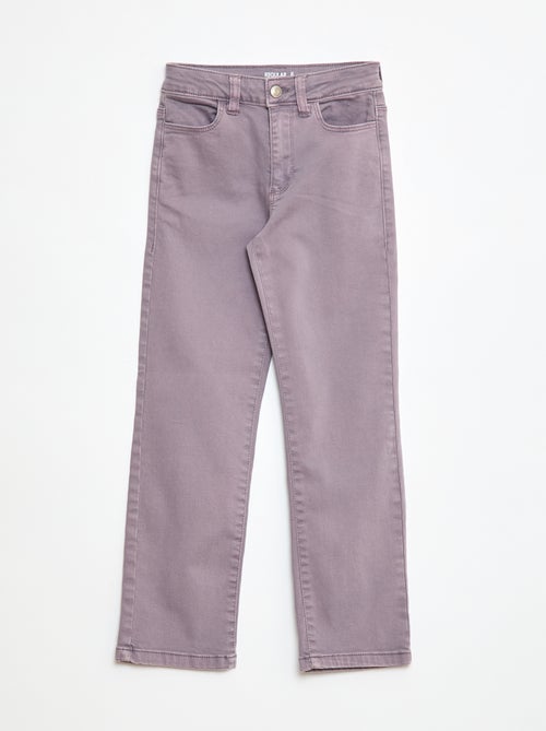 Broek van twill met drukknoopsluiting - Kiabi