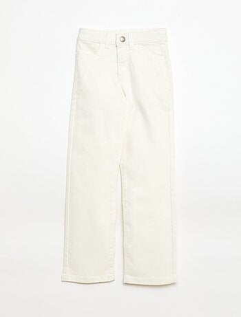 Broek van twill met drukknoopsluiting