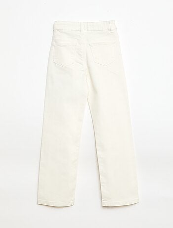 Broek van twill met drukknoopsluiting