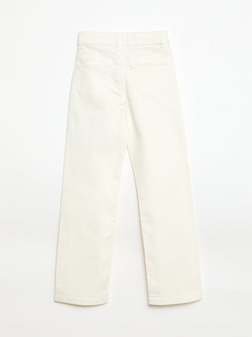 Broek van twill met drukknoopsluiting - Kiabi