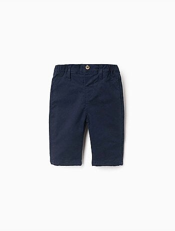 Broek van twill met elastische tailleband