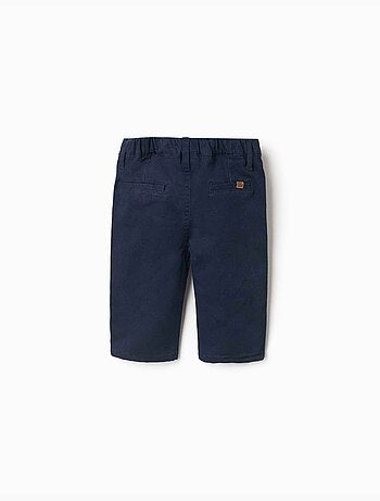 Broek van twill met elastische tailleband