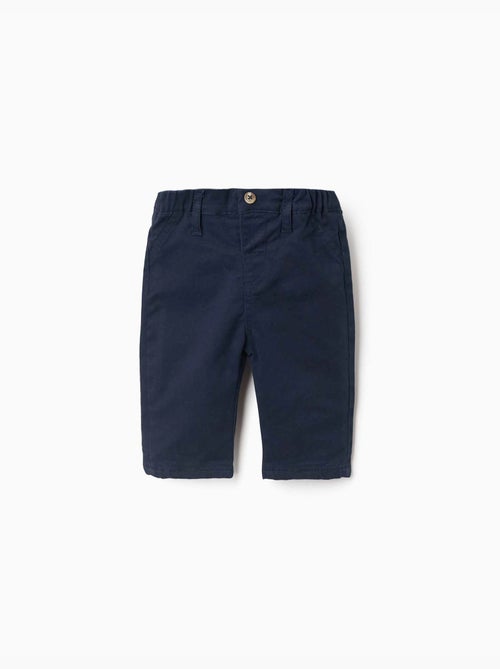 Broek van twill met elastische tailleband - Kiabi
