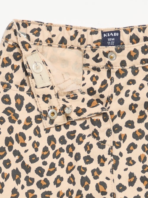 Broek van twill met luipaardprint - Kiabi Broek van twill met luipaardprint - Kiabi