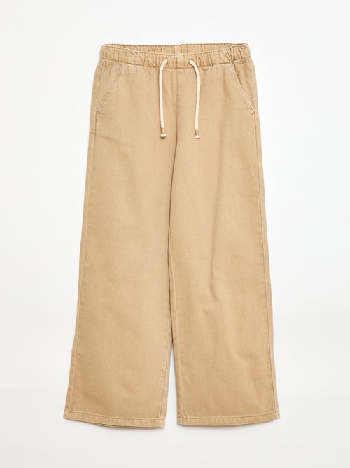 Broek van twill met trekkoordjes - Kiabi
