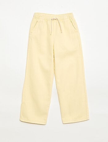 Broek van twill met trekkoordjes