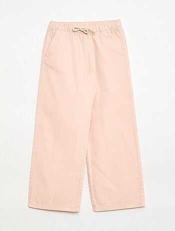 Broek van twill met trekkoordjes