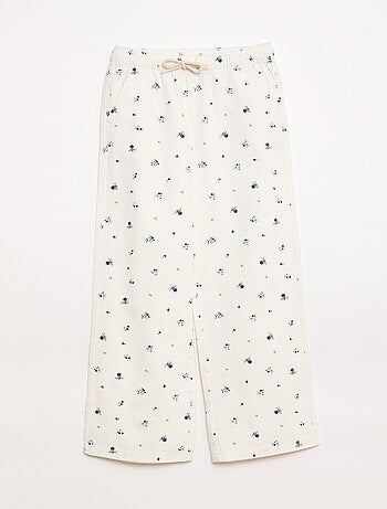 Broek van twill met trekkoordjes