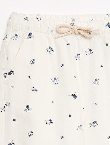 Broek van twill met trekkoordjes