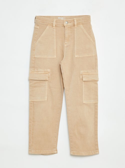 Broek van twill met zakken - Comfortabel model - Kiabi