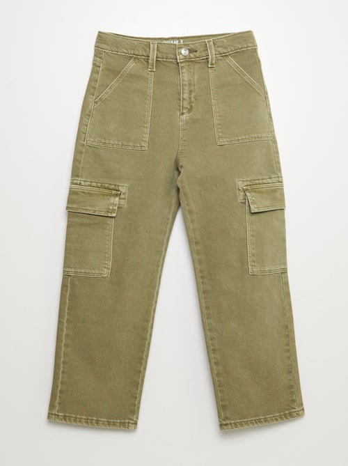 Broek van twill met zakken - Comfortabel model - Kiabi