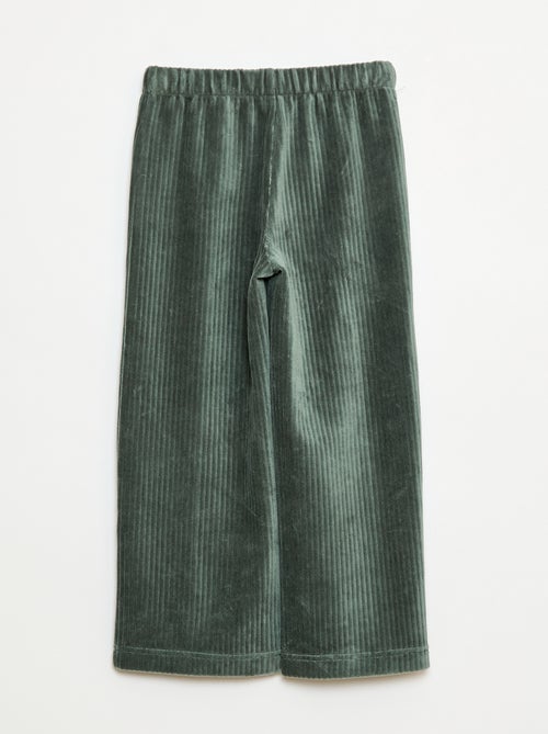 Broek van velours met dubbele drukknoopsluiting So Easy - Kiabi